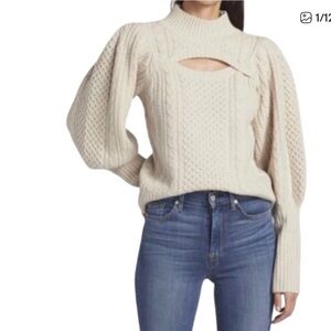 Sea New York Juliette Cream Cable Knit Sweater